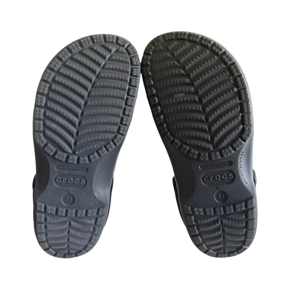 Crocs Baya Clog Mens 11 Black Excellent Lightweight Breathable Water Shoes